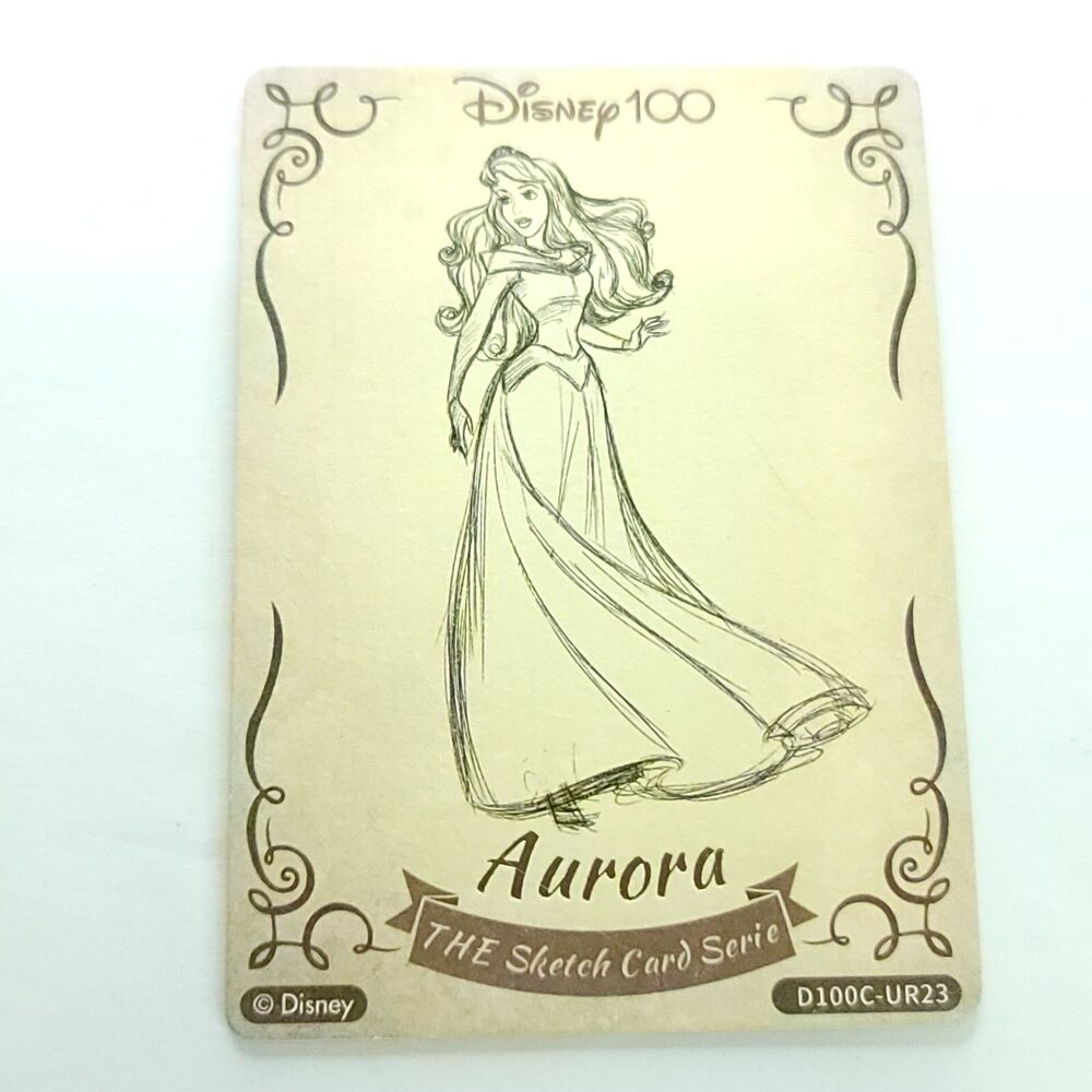 Aurora Card Fun Wood Sketch Card Disney 100 Anniversary Carnival